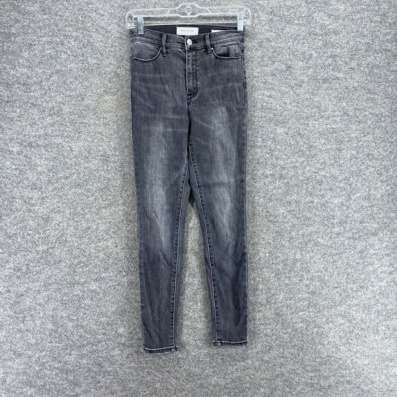 Pacsun Jeggings Women 24 Gray Denim Medium Wash High Rise Ankle Flat Front Skinn - Picture 1 of 11